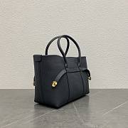 Loro Piana Ghiera Shopper Small Calfskin Black 28x19x12cm - 5
