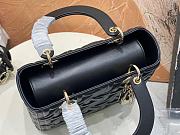 Dior Medium Lady Bag Black Graphic Calfskin 24x21x12cm - 4