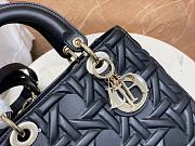 Dior Medium Lady Bag Black Graphic Calfskin 24x21x12cm - 3