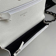 Chanel Wallet Chain Woc White Black Caviar 19cm - 2