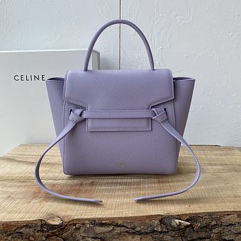 Celine Micro Belt Bag Purple Calfskin 24cm