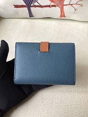 Loewe Small Vertical Wallet Steel Blue Tan 12x7.5x2.5cm - 4