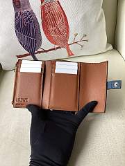Loewe Small Vertical Wallet Steel Blue Tan 12x7.5x2.5cm - 2