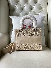 Dior Lady D-lite Bag Beige 24cm - 2