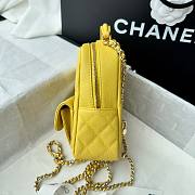 Chanel 24C Backpack Yellow Caviar 18x13x9cm - 5