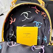 Chanel 24C Backpack Yellow Caviar 18x13x9cm - 2