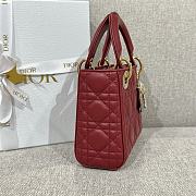 Dior Mini Lady Bag Red Wine Gold 17cm - 6