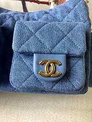 Chanel 25C Hobo Bag Denim Blue 27x35x18cm - 6
