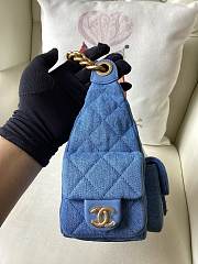 Chanel 25C Hobo Bag Denim Blue 27x35x18cm - 5