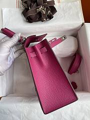 Hermes Kelly 25 Bag Rose Purple Silver 25cm - 5
