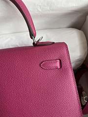 Hermes Kelly 25 Bag Rose Purple Silver 25cm - 4
