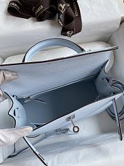 Hermes Kelly 25 Bag Light Blue Epsom Silver 25cm - 6