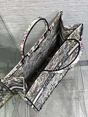 Dior Large Book Tote Embroidery Multicolor 42x18x35cm - 4