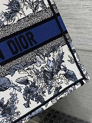 Dior Medium Book Tote Around The World Blue 36x18x28cm - 4