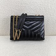 YSL Loulou Small Chain Black Gold Bag 23 x 17 x 9 cm - 2