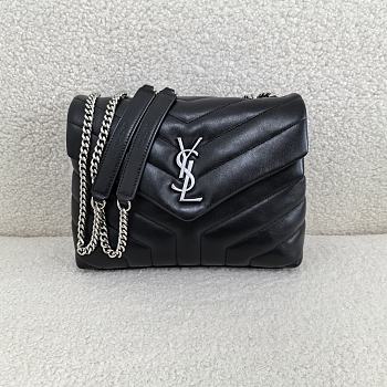 YSL Loulou Small Chain Black Silver Bag 23 x 17 x 9 cm