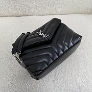 YSL Loulou Small Chain Black Silver Bag 23 x 17 x 9 cm - 6