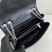 YSL Loulou Small Chain Black Silver Bag 23 x 17 x 9 cm - 5