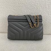 YSL Loulou Small Chain Grey Gold Bag 23 x 17 x 9 cm - 4
