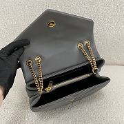 YSL Loulou Small Chain Grey Gold Bag 23 x 17 x 9 cm - 3