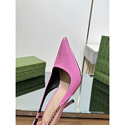 Gucci Signoria Slingback Pump Pink Patent Heel 10.5cm - 5