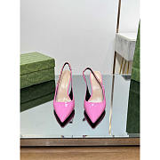 Gucci Signoria Slingback Pump Pink Patent Heel 10.5cm - 3