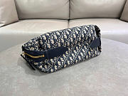 Dior Medium D-Journey Bag Blue Oblique 33x16x15cm - 5