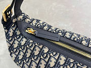 Dior Medium D-Journey Bag Blue Oblique 33x16x15cm - 2
