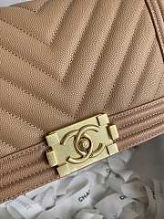 Chanel Leboy Bag Brown Caviar Gold Chevron 25cm - 5