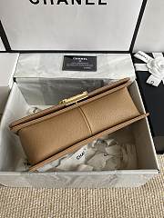 Chanel Leboy Bag Brown Caviar Gold Chevron 25cm - 6