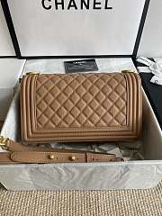 Chanel Leboy Bag Brown Caviar Gold 25cm - 6