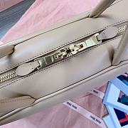Miu Miu Beau Bag Beige Leather 35x12x22cm - 6