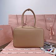 Miu Miu Beau Bag Beige Leather 35x12x22cm - 5
