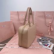 Miu Miu Beau Bag Beige Leather 35x12x22cm - 4
