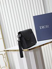 Dior Saddle A5 Triangle Pouch Black 26x20.5x6.5cm - 5