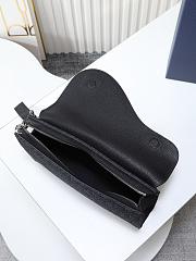 Dior Saddle A5 Triangle Pouch Black 26x20.5x6.5cm - 2