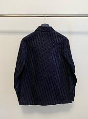 Dior Oblique Overshirt Blue Cotton-Blend Twill - 4