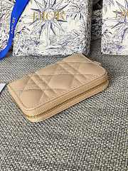 Dior Wallet Beige Lambskin 11x8.5x2.5cm - 4