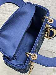 Dior Mini Bag Lady Blue 17cm - 5