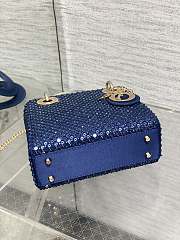Dior Mini Bag Lady Blue 17cm - 4