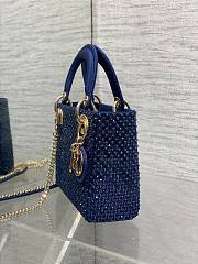 Dior Mini Bag Lady Blue 17cm - 3
