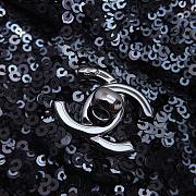 Chanel Flap Bag Sequins Black 20x15x7cm - 4