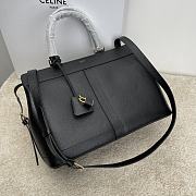 Celine Medium Cabas DE France Bag Black Leather 37x27x14cm - 2