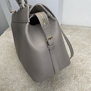 Celine Medium Cabas DE France Bag Grey Leather 37x27x14cm - 5