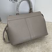 Celine Medium Cabas DE France Bag Grey Leather 37x27x14cm - 2