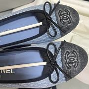 Chanel Ballerina Blue Denim Flat - 5