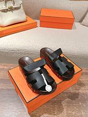 Hermes Kos Clog Black Slides  - 1