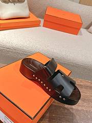 Hermes Kos Clog Black Slides  - 4