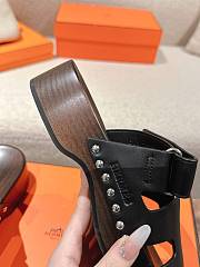 Hermes Kos Clog Black Slides  - 3