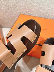 Hermes Kos Clog Brown Slides - 5
